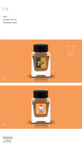 Tono &amp; Lims Friendship Line Fountain Pen Ink Collection where every ink in the Friendship Line embodies the power of friendship through beautifully crafted colors that flow effortlessly on the page. Add a personal touch to your work with a variety of hues that are as diverse and special as the friendships we cherish.

30ml
