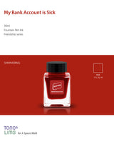 Tono &amp; Lims Friendship Line Fountain Pen Ink Collection where every ink in the Friendship Line embodies the power of friendship through beautifully crafted colors that flow effortlessly on the page. Add a personal touch to your work with a variety of hues that are as diverse and special as the friendships we cherish.

30ml

Shimmering