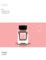 Tono &amp; Lims Friendship Line Fountain Pen Ink Collection where every ink in the Friendship Line embodies the power of friendship through beautifully crafted colors that flow effortlessly on the page. Add a personal touch to your work with a variety of hues that are as diverse and special as the friendships we cherish.

30ml