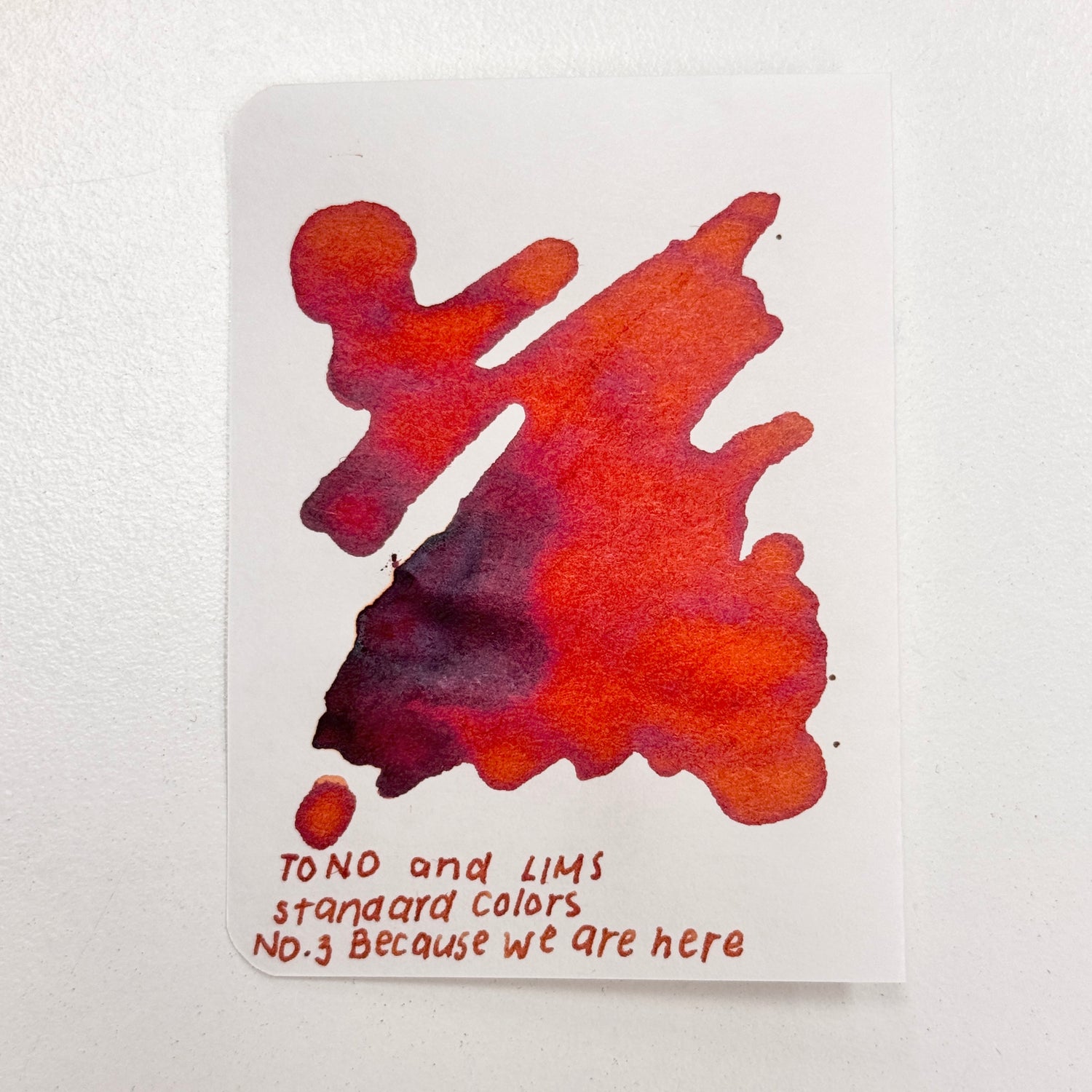 TONO & LIMS Ink - Standard - No. 3 Because we are here