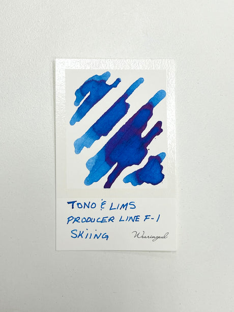 Ink swatch for TONO & LIMS Producer Line F-1 Skiing Ink