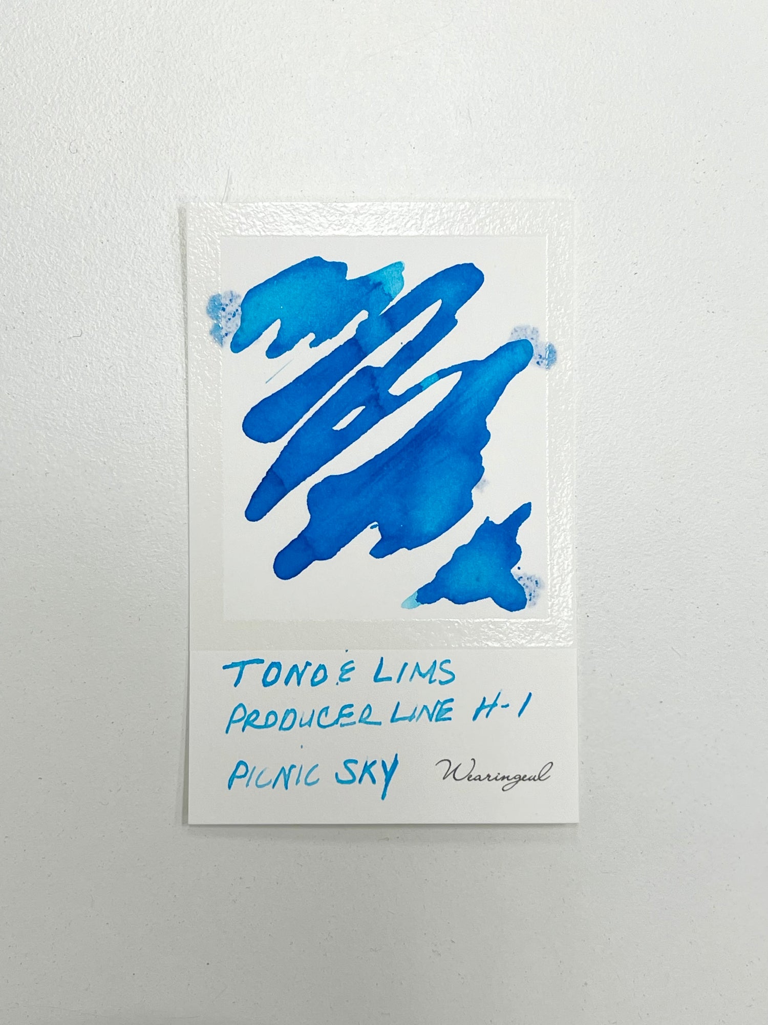 Ink swatch for TONO & LIMS Producer Line H-1 Picnic Sky Ink