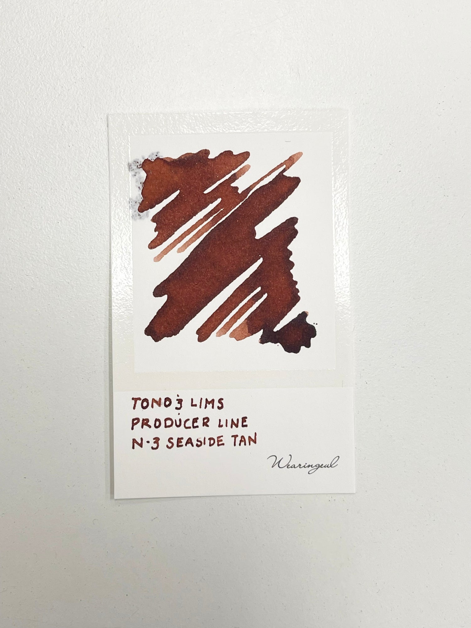Ink swatch for TONO & LIMS Producer Line N-3 Seaside Tan Ink