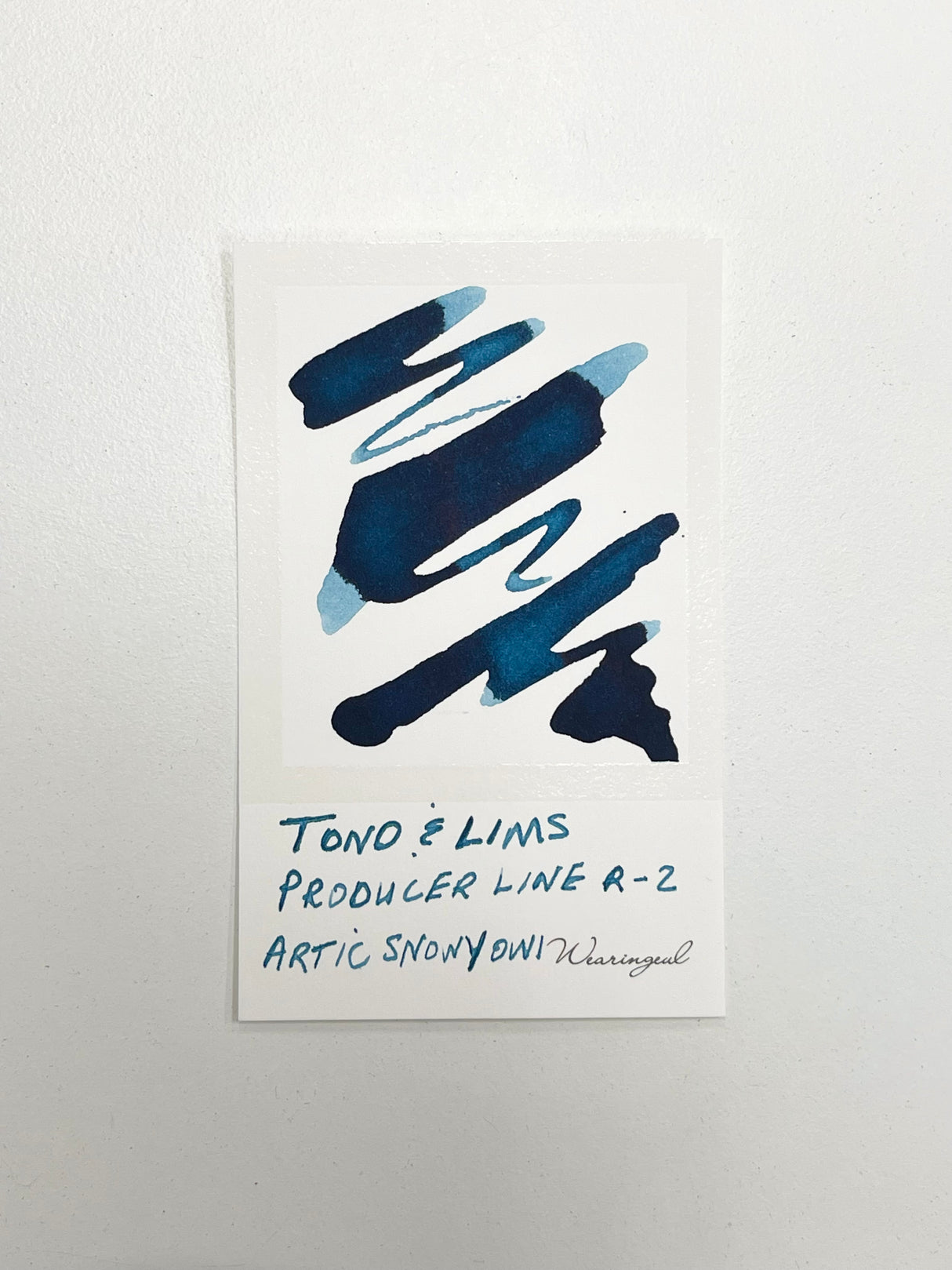 Ink swatch for TONO & LIMS Producer Line R-2 Arctic Snowy Owl Ink