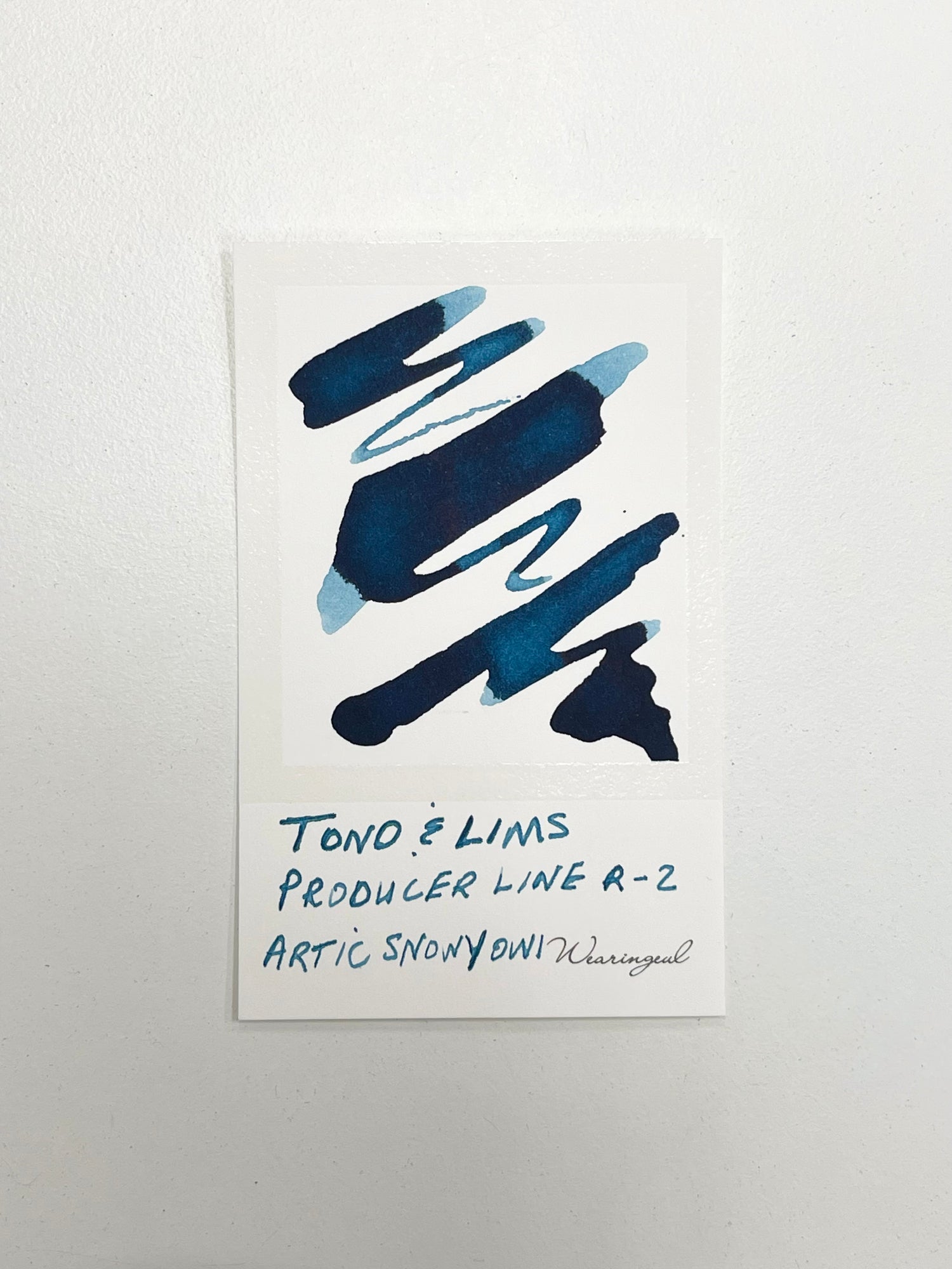 Ink swatch for TONO & LIMS Producer Line R-2 Arctic Snowy Owl Ink