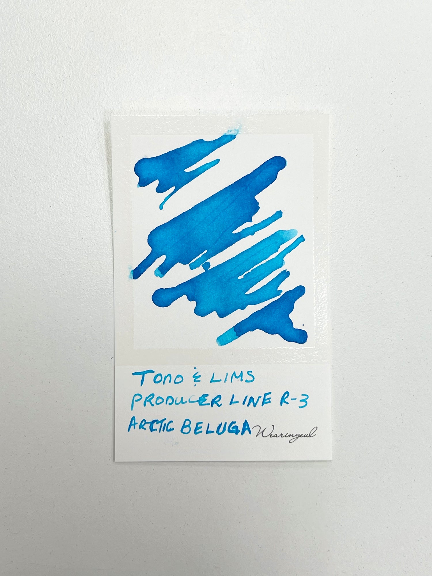 Ink swatch for TONO & LIMS Producer Line R-3 Arctic Beluga Ink