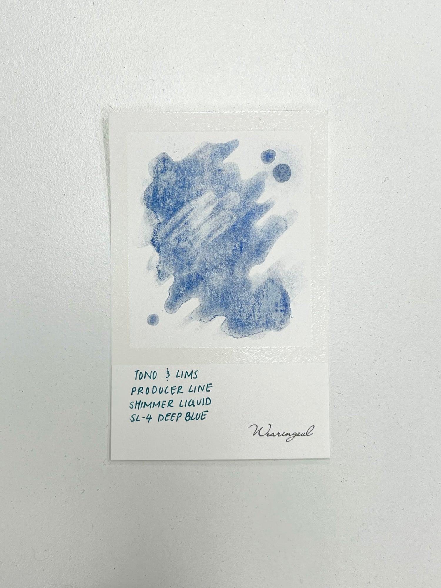 Ink swatch for TONO & LIMS Producer Line SHIMMER LIQUID SL-4 Deep Blue