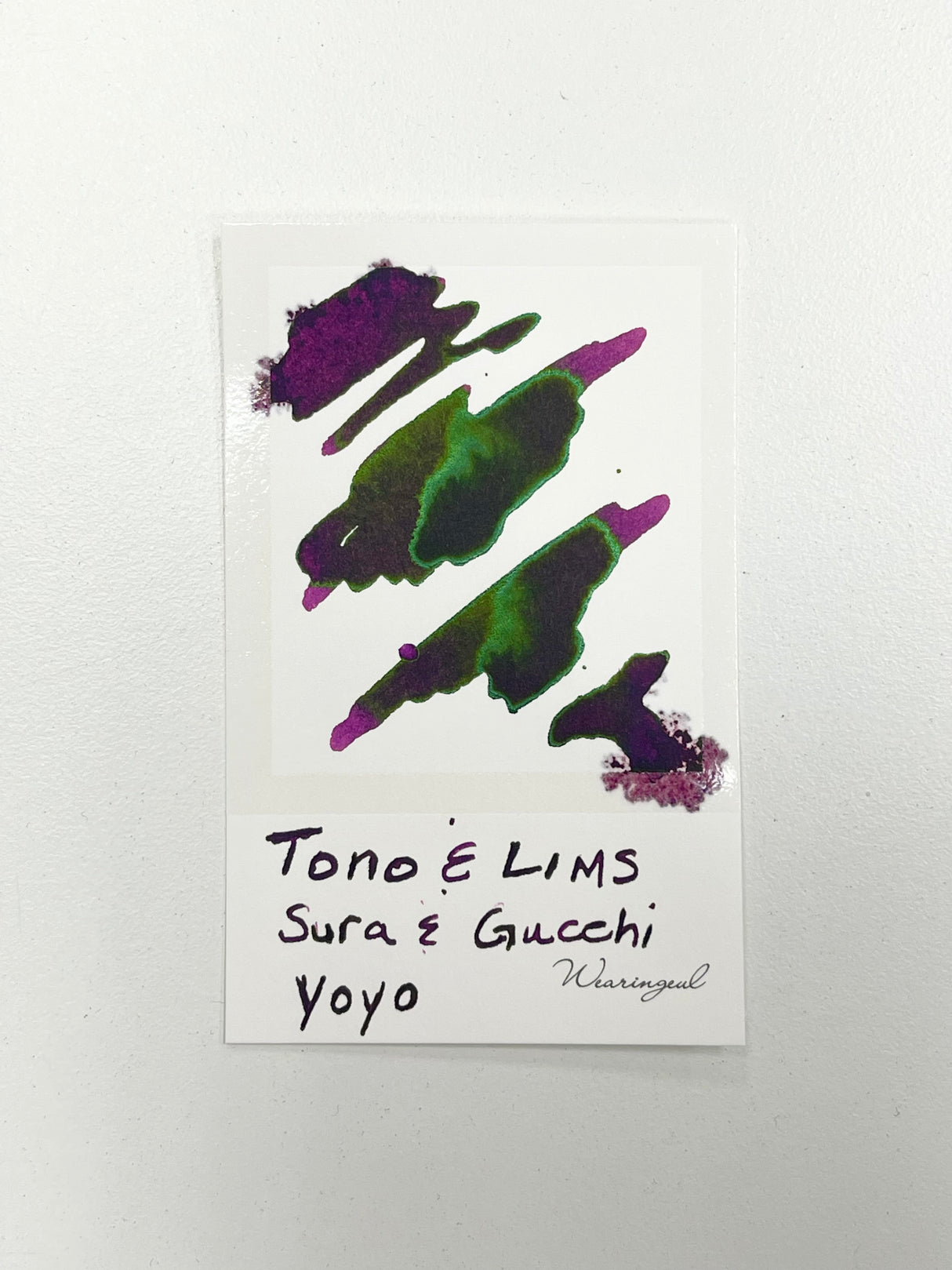 Ink swatch for TONO & LIMS Sura & Gucchi ぐっちの思い出 01 Yoyo Ink