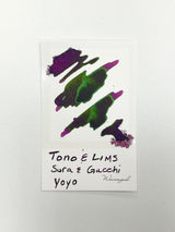 Ink swatch for TONO & LIMS Sura & Gucchi ぐっちの思い出 01 Yoyo Ink