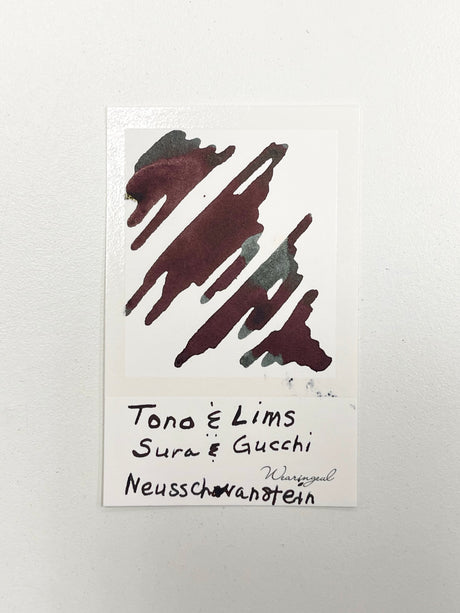Ink swatch for TONO & LIMS Sura & Gucchi すらのドイツ紀行 02 Neusschwanstein Ink