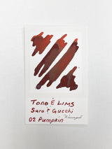 Ink swatch for TONO & LIMS Sura & Gucchi ぐっちの思い出 02 Pumpkin Ink