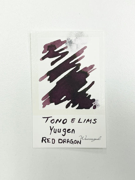 Ink swatch for TONO & LIMS Yuugen Series Red Dragon Ink