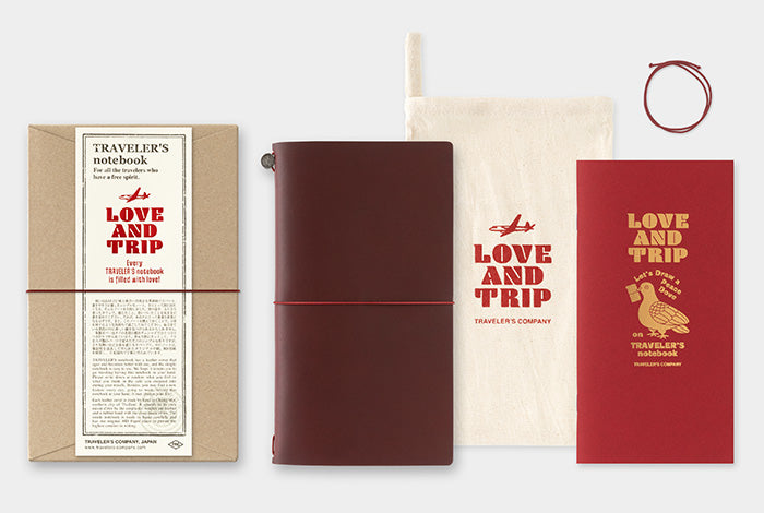 TRAVELER'S COMPANY TRAVELER'S notebook LOVE AND TRIP Red (Regular Size)