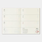 This is the 2026 DIARY Weekly for TRAVELER’S notebook Passport Size. The entire week is divided into a horizontal layout across two pages of the Passport Size notebook. It can be used as a mini diary or a planner that you can carry around with you everywhere. A monthly calendar view is also included on each page for you to reference important dates related to the week. This notebook includes dated pages for the second half of 2026: the months of July through December.

MD paper is used for this notebook so 