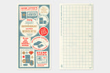 This is a useful plastic sheet for all sorts of situations while traveling, such as writing while standing, using it as a bookmark to instantly open to a certain page, and drawing straight lines with the edge. The theme of the 2027 edition is “Every TRAVELER’S notebook is unique and that’s wonderful.”