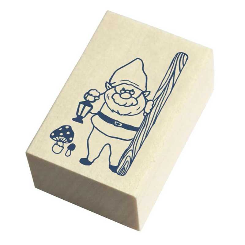 Beverly Companion Rubber Stamp - Gnome & Mushroom