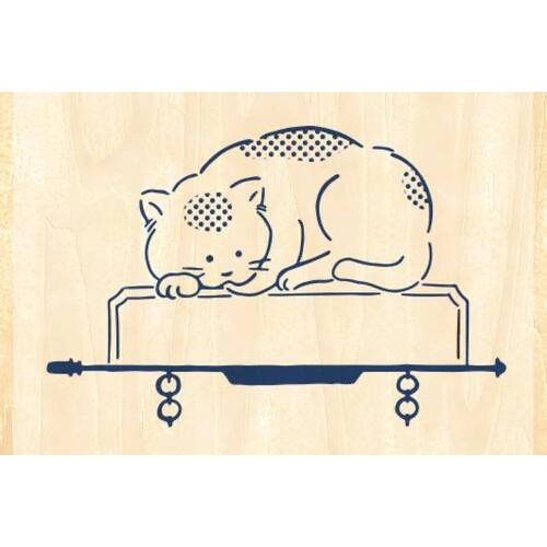 Beverly Companion Rubber Stamp - Cat Signboard