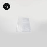Take A Note Clear Cover A6
Size: 22.5 x 15.5 x 0.2cm
Material: PVC&nbsp;
Fit: Take A Note Mini Planner A6
The outer layer features transparent PVC, providing a clear and bright appearance.
The inside of the cover is matte surface, and small objects such as stickers and notes will not be attached by static electricity and are eays to take.
The interior includes a pen holder for convenient storage of commonly used pens.
This product does not contain the planner.

Order the Take A Note A6 Mini Planner here: Ta