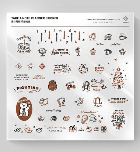 Take A Note Planner Sticker Sheet - Transparent Vinyl (Shipping Now)

Welcome the new year with these sketch &amp; shine transparent stickers. These are perfect to use in your Take A Note Planners.&nbsp;

Transparent vinyl sticker sheet
14cm x 14cm