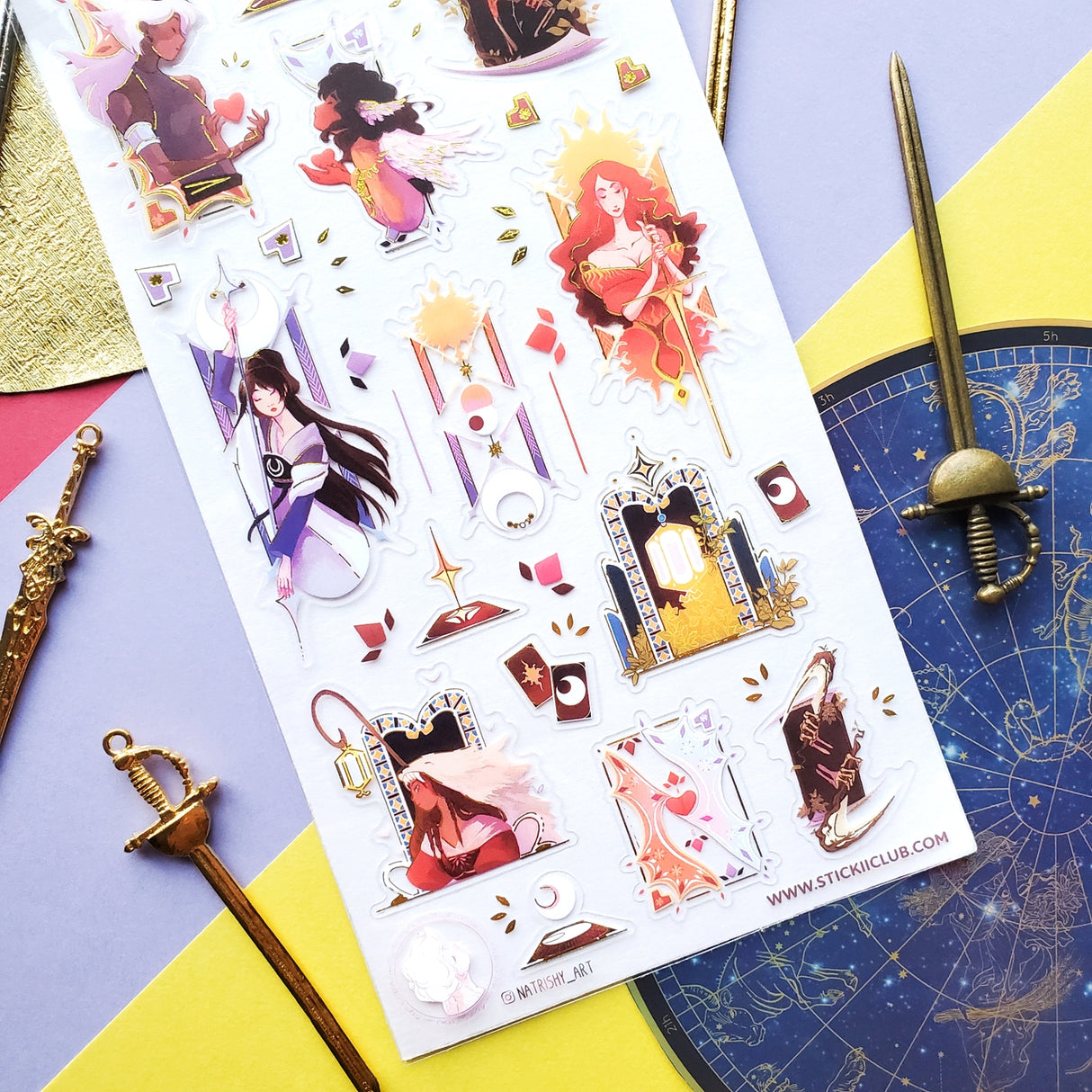 STICKII Tarot Card Girls Sticker Sheet
