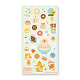 🫖🍩 A delish pastry really is the cherry on top of a lovely tea time and @havenpeckover offers us a divine variety that’s sure to take any tea time to the next level. These freshly baked goods are not just a feast for the stomach, but also a feast for the eyes! Art by: @havenpeckover

Top Coating: Textured
Adhesive Layer: PVC (plastic)
Backing Layer: Clear PET
6.69" x 3.54".
Weight - 0.03lbs
1 sheet included