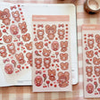 Cherry Rabbit Teddy Bear Sticker Sheet