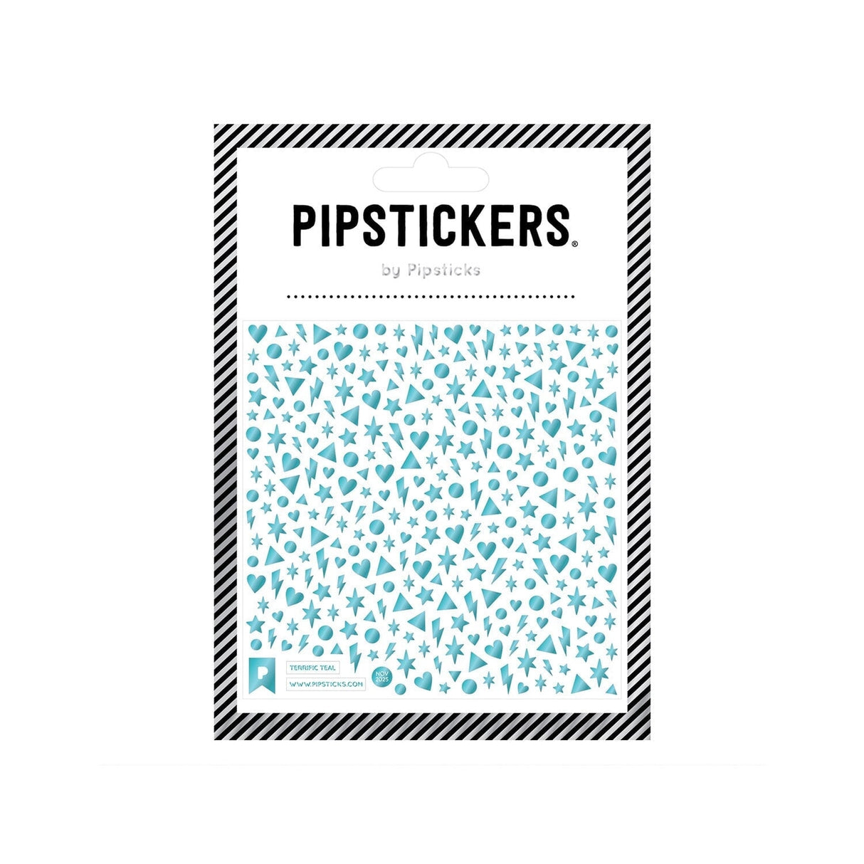 Mini stickers in the most DREAMY teal foil adorn this PipSticker sheet. WIth more than 350 tiny stickers you can add a little (or a lot!) of shimmer on everything you touch! Perfect for journaling, crafting, and adding some glittery touches to all your mail and projects! 

Includes one 4" x 4" sheet of Terrific Teal PipStickers with 390 individual stickers. 