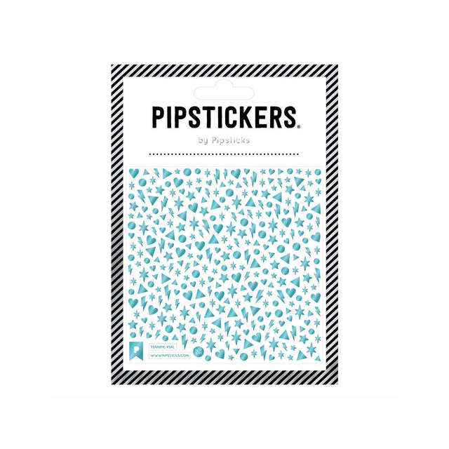 Mini stickers in the most DREAMY teal foil adorn this PipSticker sheet. WIth more than 350 tiny stickers you can add a little (or a lot!) of shimmer on everything you touch! Perfect for journaling, crafting, and adding some glittery touches to all your mail and projects! 

Includes one 4" x 4" sheet of Terrific Teal PipStickers with 390 individual stickers. 
