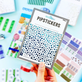Mini stickers in the most DREAMY teal foil adorn this PipSticker sheet. WIth more than 350 tiny stickers you can add a little (or a lot!) of shimmer on everything you touch! Perfect for journaling, crafting, and adding some glittery touches to all your mail and projects! 

Includes one 4" x 4" sheet of Terrific Teal PipStickers with 390 individual stickers. 