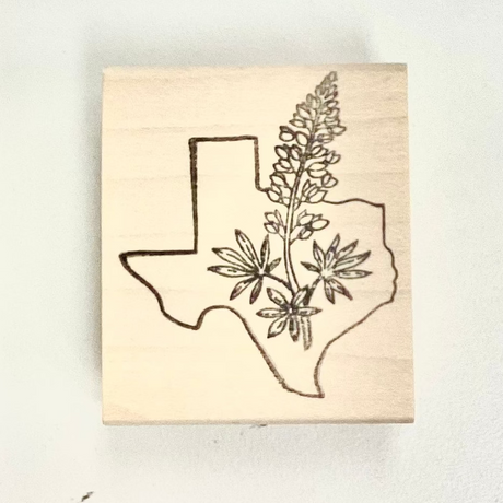 Texas Bluebonnet Rubber Stamp