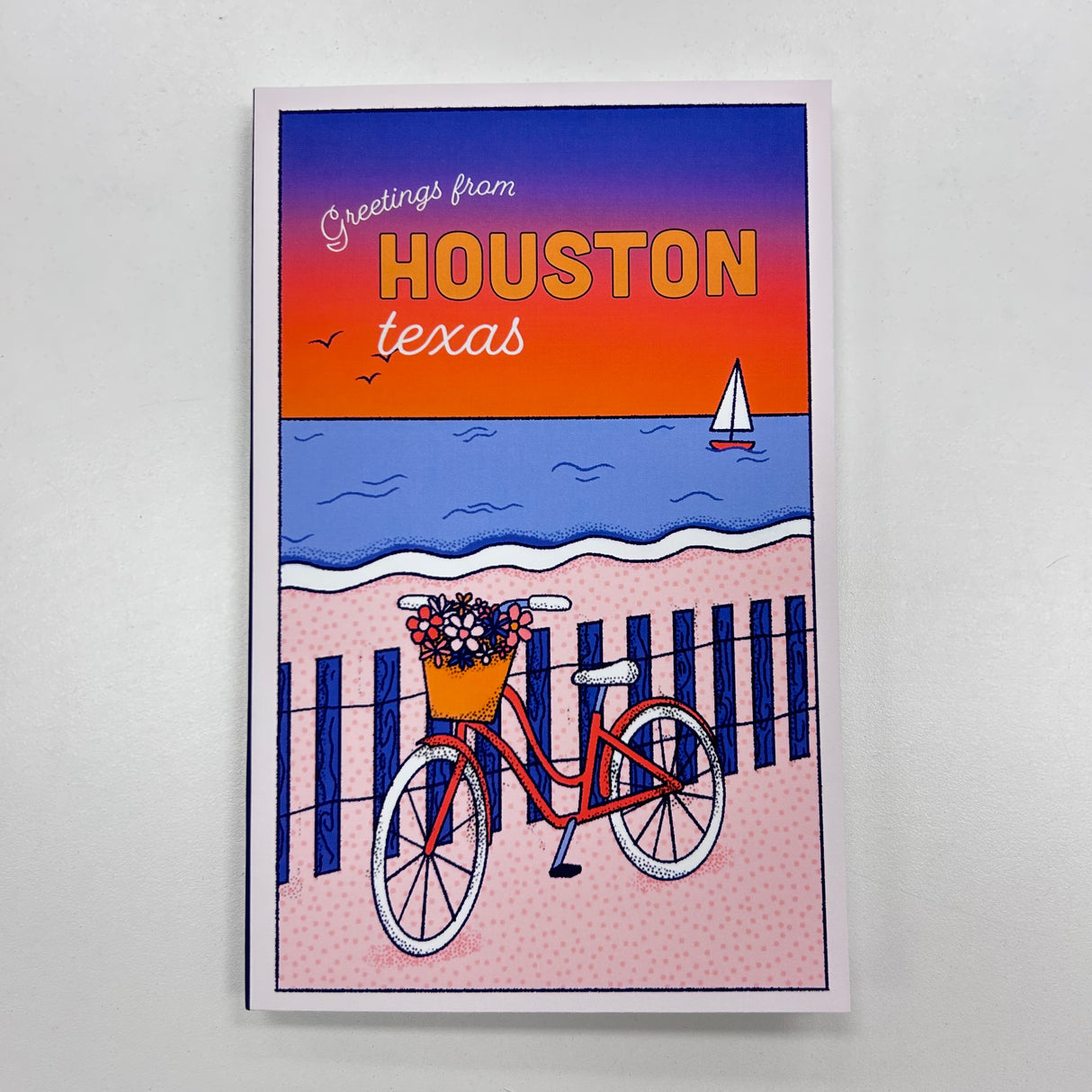 Texas Southern Beach Classic Layflat Notebook

A notebook dedicated to Houston, Texas which makes for a great gift or addition to your collection of journals.

Lay-flat journal notebook
144 lined pages
Size: 5.25" x 8.25"
Soft-touch velvety cover
Ideal for bullet journaling, sketching, and note-taking
Premium quality notebook