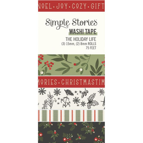 The Holiday Life Washi Tape 5/Pkg