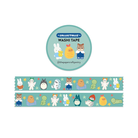 The Paper + Craft Pantry Washi Tape - Cute Collectibles

This teal roll of washi tape features cute collectibles + trinkets! Perfect for journaling or adding to your planner!
