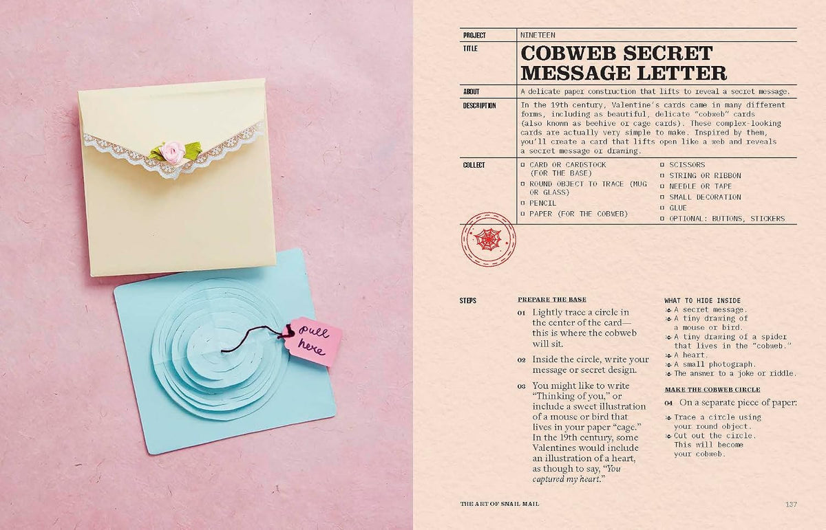 Whether you're new to snail mail or already love writing letters, collecting beautiful stationery and creating meaningful keepsakes, The Art of Snail Mail is your inspiring guide to slowing down, getting creative and connecting with the people you care about through the art of handwritten correspondence.