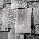 This snow themed embossed paper pack includes 10 pieces of cute paper materials in different patterns! Each pack comes with pieces in 5 varying styles with 2 of each design.

These pieces make great card decoration, collage pieces, or additions to your journal spreads!