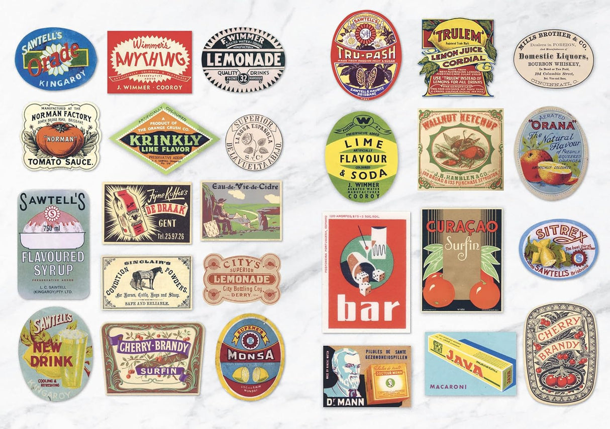 With hundreds of sticky curiosities ready to beautify your junk journal or collage, this book is the perfect companion to The Ransom Note Sticker Book. This cute little sticker book is packed with extraordinary images that can be used for scrapbooks, journals, collaging, and many other creative pursuits.

The stickers are all vintage illustrations. There are 40 spreads of stickers, over 600 altogether, presented in categories and interspersed with quirky vintage backgrounds. Examples include: Vintage cute t