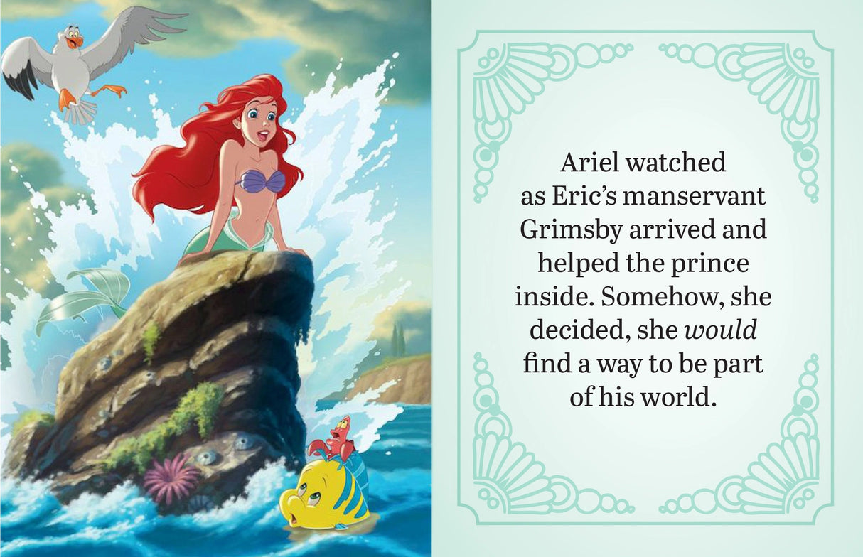 When Ariel the mermaid falls in love with a handsome human prince and trades her voice and tail for legs, she begins an adventure that will test her courage in ways she never imagined. With its unforgettable soundtrack, beautiful animation, and endearing characters, Disney’s The Little Mermaid has been one of the most celebrated animated films for generations. 

Now with this tiny storybook retelling, fans can cherish this classic fairytale and keep it right in their pockets! Part of a continuing series of 