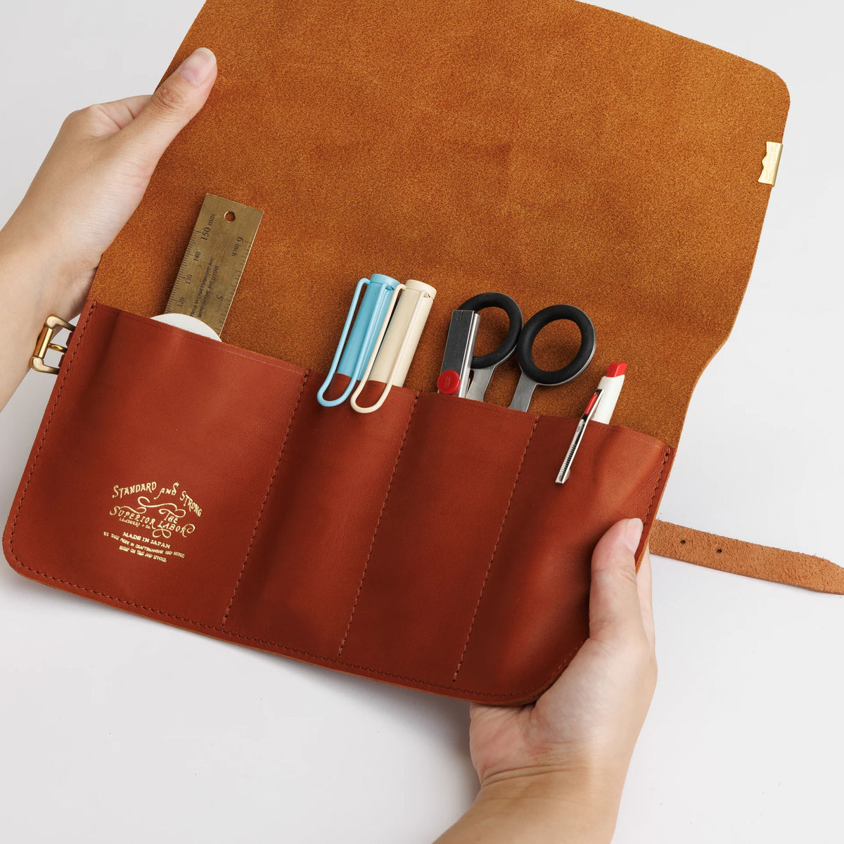 The SUPERIOR LABOR Glove Leather - TSL Roll Pen Case – Little The SUPERIOR LABOR Glove Leather - TSL Roll Pen Case – Little
