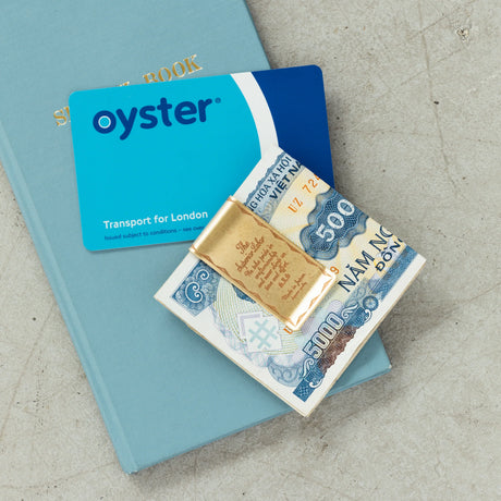 A Handcrafted Classic: The Solid Brass Money Clip

Meticulously handcrafted one by one, this classic money clip is built from premium solid brass. While perfect for securing your bills with timeless elegance, it also serves as a versatile companion for your planner, beautifully holding documents and keeping your notes organized.

As you use it, the brass will develop a natural patina over time—enjoy the changing character that comes with age.

Color: The color you see on your screen may differ from the actu