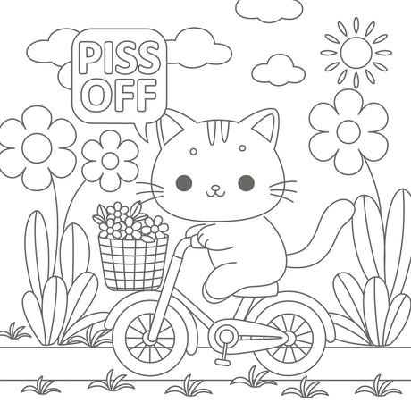Unleash your creativity with this hilarious adult coloring book

Combining cute, cozy cats, the therapeutic benefits of coloring and plenty of colorful language, this sweary book turns purr-fectly innocent cats and kittens into feisty foul-mouthed furballs.

Stressed out after a long day? Channel your frustrations through coloring. Use pens, pencils, crayons, markers or any medium you'd like to bring each image to life with color and calm your mind.

Nestled within the covers of this book, you will find:
- 