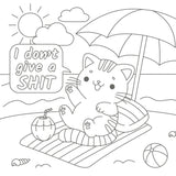 Unleash your creativity with this hilarious adult coloring book

Combining cute, cozy cats, the therapeutic benefits of coloring and plenty of colorful language, this sweary book turns purr-fectly innocent cats and kittens into feisty foul-mouthed furballs.

Stressed out after a long day? Channel your frustrations through coloring. Use pens, pencils, crayons, markers or any medium you'd like to bring each image to life with color and calm your mind.

Nestled within the covers of this book, you will find:
- 