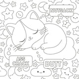 Unleash your creativity with this hilarious adult coloring book

Combining cute, cozy cats, the therapeutic benefits of coloring and plenty of colorful language, this sweary book turns purr-fectly innocent cats and kittens into feisty foul-mouthed furballs.

Stressed out after a long day? Channel your frustrations through coloring. Use pens, pencils, crayons, markers or any medium you'd like to bring each image to life with color and calm your mind.

Nestled within the covers of this book, you will find:
- 