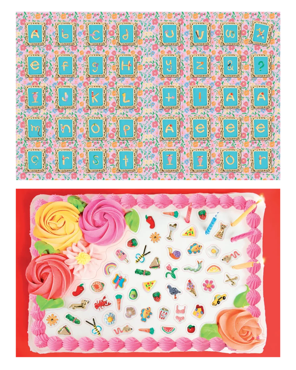 Step inside the joyful world of beloved accessory brand Susan Alexandra with this hardcover sticker book, featuring more than 700 stickers that can be used to decorate your life with a bold sense of color, humor, and play. Susan Alexandra’s signature beaded goods and playful designs are transformed across more than two hundred pages of visual delight, filled with peel-away stickers that evoke the brand’s iconic motifs of flowers, foods, animals and critters, shoes, purses, charms, cheeky phrases, and other 