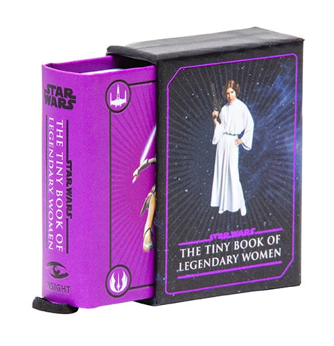 Hold thrilling adventures in the palm of your hand, with this pocket-sized tribute to incredible Star Wars women! The perfect gift for any Star Wars fan, this tiny book is a fun homage to the indelible women of the Star Wars galaxy.

BELOVED MOMENTS IN THE PALM OF YOUR HAND: With its 1.34” x 1.73” size, this tiny book packs a galaxy’s worth of adventure into a pocket-sized format.

ALL OF YOUR FAVORITE CHARACTERS: Star Wars: The Tiny Book of Legendary Women features art and quotes from Leia Organa, Rey Skyw
