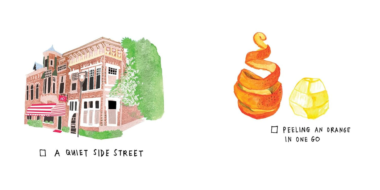 A perfect gift book filled with whimsical, colorful illustrations, short lists, cheerful prompts, recipes, and fun facts, The Tiny Book of Tiny Pleasures is the sweetest reminder imaginable that it’s the little things in life that make us happy. Little things like sharing tea with a friend. An ice cream cone with sprinkles. Finding a forgotten item of clothing in the closet. The smell in the air right after a summer rain.