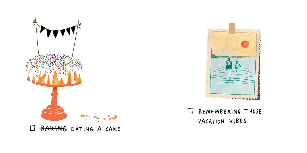 A perfect gift book filled with whimsical, colorful illustrations, short lists, cheerful prompts, recipes, and fun facts, The Tiny Book of Tiny Pleasures is the sweetest reminder imaginable that it’s the little things in life that make us happy. Little things like sharing tea with a friend. An ice cream cone with sprinkles. Finding a forgotten item of clothing in the closet. The smell in the air right after a summer rain.