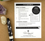 Our beloved Unfamiliars are now available as a family complete with a few new friends: Edgar the Inky Crow, a cauldron and a crystal ball. Enchant your ink swatching, journal or planner with this fantasy nibs, inks and accessories.

Stamp sizes range from 0.5" x 1" to 1"x 1.75" 6 different designs in the set