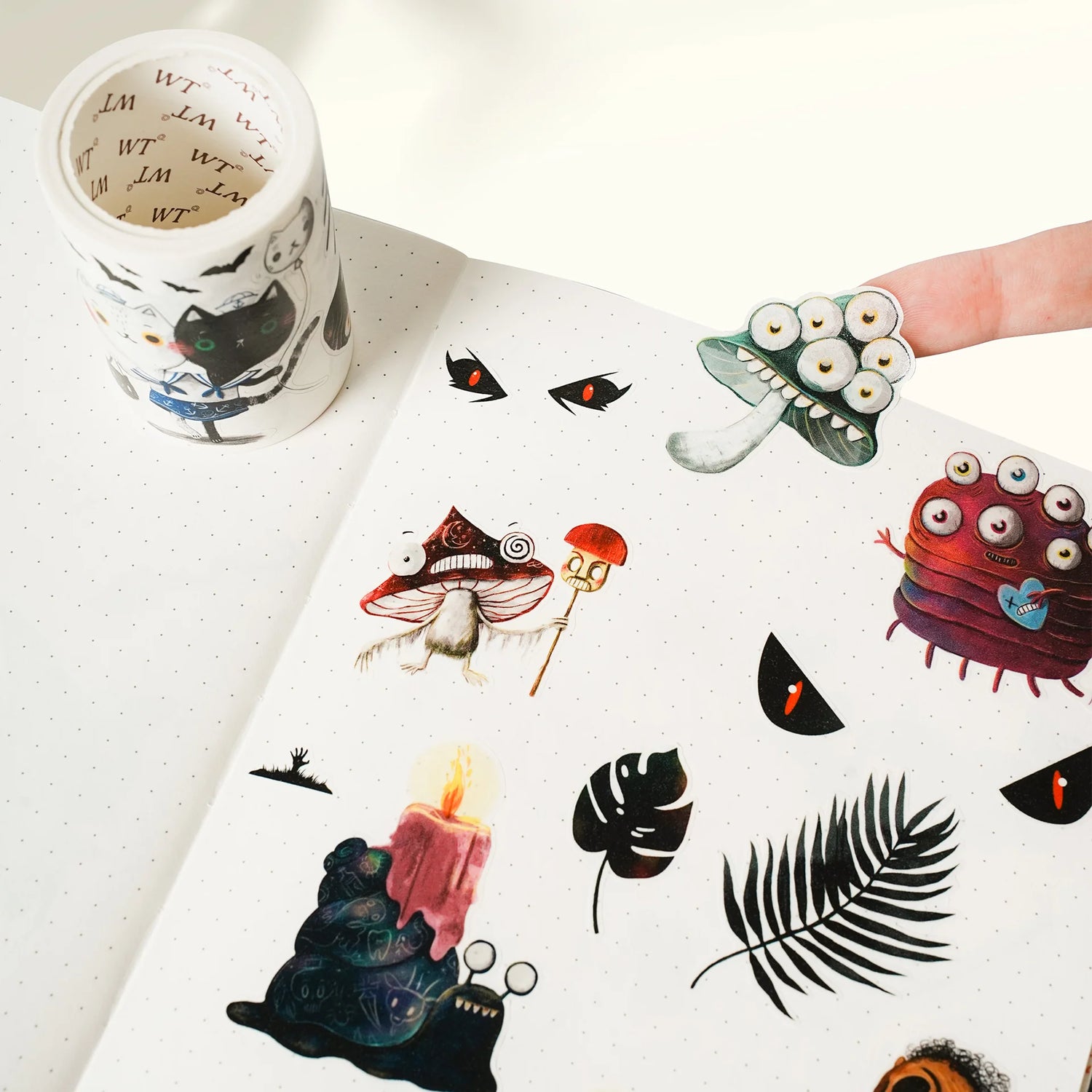 The Washi Tape Shop - Pre-cut Midnight Monsters Wide PET Tape