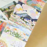 Turn your journal pages into a moving art gallery with the Spring Canvas tape. True to its name, this wide tape features exquisite, hand-painted watercolor artwork that captures the fluid beauty of nature in bloom.