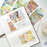 Turn your journal pages into a moving art gallery with the Spring Canvas tape. True to its name, this wide tape features exquisite, hand-painted watercolor artwork that captures the fluid beauty of nature in bloom.
